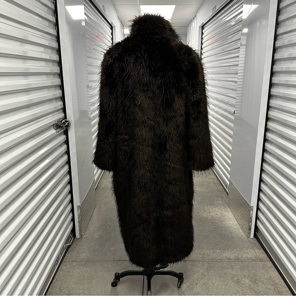 Vintage Newport News faux fur long coat M - Picture 9 of 11